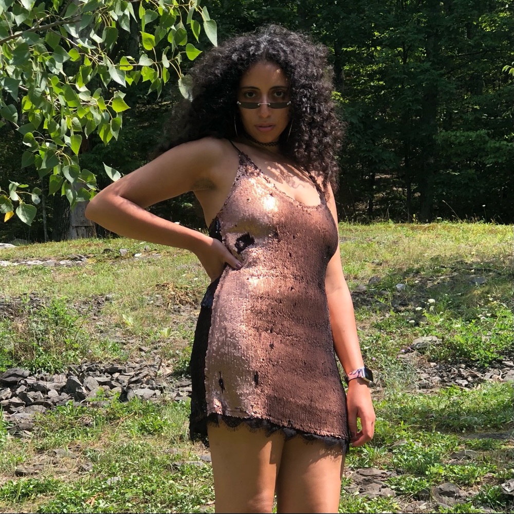 Seeing Double Sequin Slip Dress